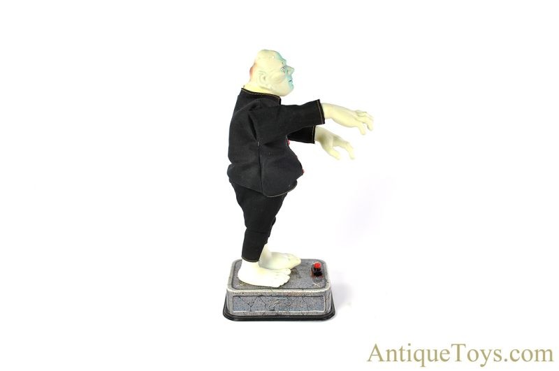 Nomura (TN) Tin Lithographed Battery Operated “Mod Monster Blushing Frankenstein” Japanese Toy with Box <FONT COLOR="ff000 ">*SOLD*</font> - Image 3