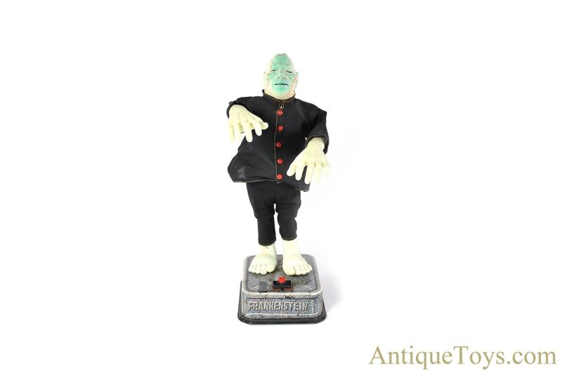 Nomura (TN) Tin Lithographed Battery Operated “Mod Monster Blushing Frankenstein” Japanese Toy with Box <FONT COLOR="ff000 ">*SOLD*</font> - Image 7