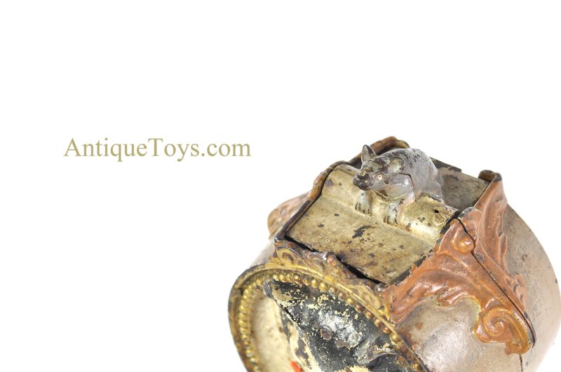 J.E. Stevens Co. Cast Iron No. 324 “Cat and Mouse Bank” Mechanical Bank <FONT COLOR="ff000 ">*SOLD*</font> - Image 11