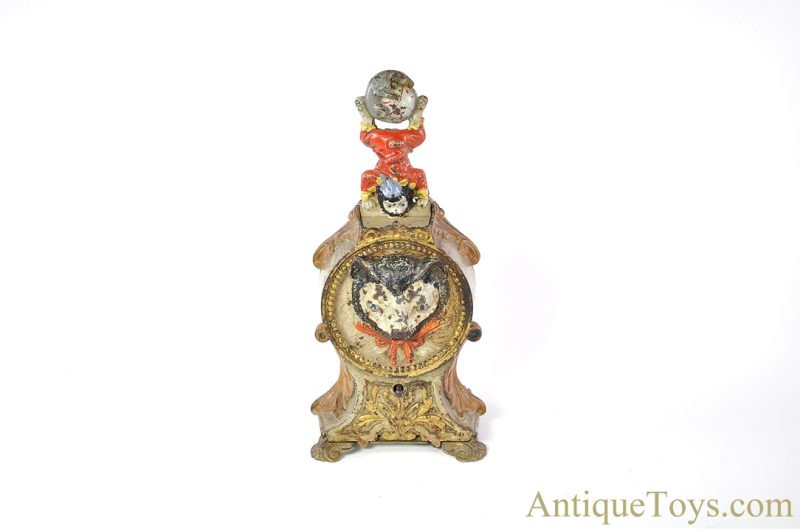 J.E. Stevens Co. Cast Iron No. 324 “Cat and Mouse Bank” Mechanical Bank <FONT COLOR="ff000 ">*SOLD*</font>