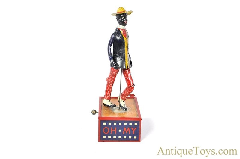 Strauss & Lehmann Tin Lithographed & Hand Painted Windup “Oh My! Alabama Coon Jigger” Black Americana Toy with Box <FONT COLOR="ff000 ">*SOLD*</font> - Image 4