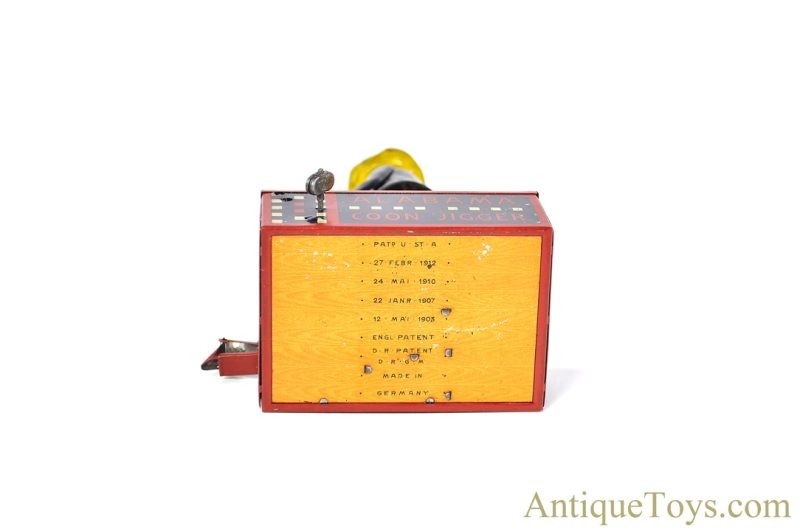 Strauss & Lehmann Tin Lithographed & Hand Painted Windup “Oh My! Alabama Coon Jigger” Black Americana Toy with Box <FONT COLOR="ff000 ">*SOLD*</font> - Image 6