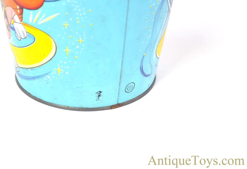 Tatsunoko Productions ca. 1960's Tin Lithographed Space Ace Uchuu Ace Pail/Bucket for Sale <FONT COLOR="ff000 ">*SOLD*</font> - Image 2