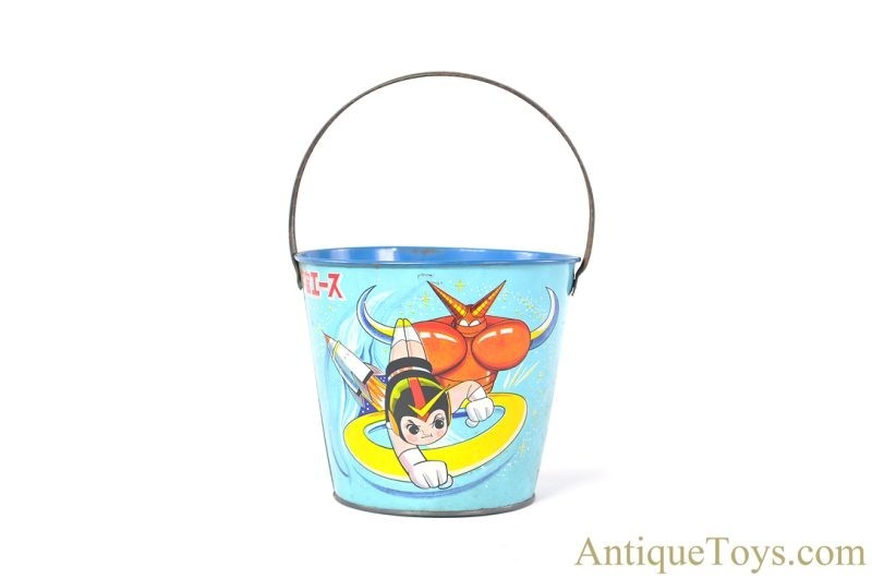Tatsunoko Productions ca. 1960's Tin Lithographed Space Ace Uchuu Ace Pail/Bucket for Sale <FONT COLOR="ff000 ">*SOLD*</font> - Image 3