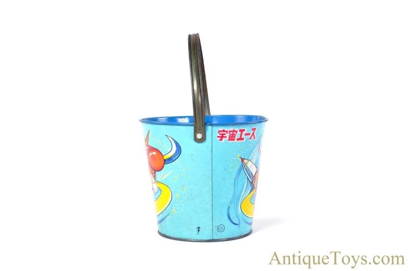 Tatsunoko Productions ca. 1960's Tin Lithographed Space Ace Uchuu Ace Pail/Bucket for Sale <FONT COLOR="ff000 ">*SOLD*</font> - Image 5