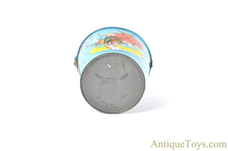 Tatsunoko Productions ca. 1960's Tin Lithographed Space Ace Uchuu Ace Pail/Bucket for Sale <FONT COLOR="ff000 ">*SOLD*</font> - Image 7