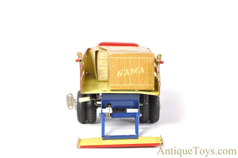 Gama Toys Tin Lithographed Windup 255 Stake Delivery Truck in Box German Toy for Sale <FONT COLOR="ff000 ">*SOLD*</font> - Image 7
