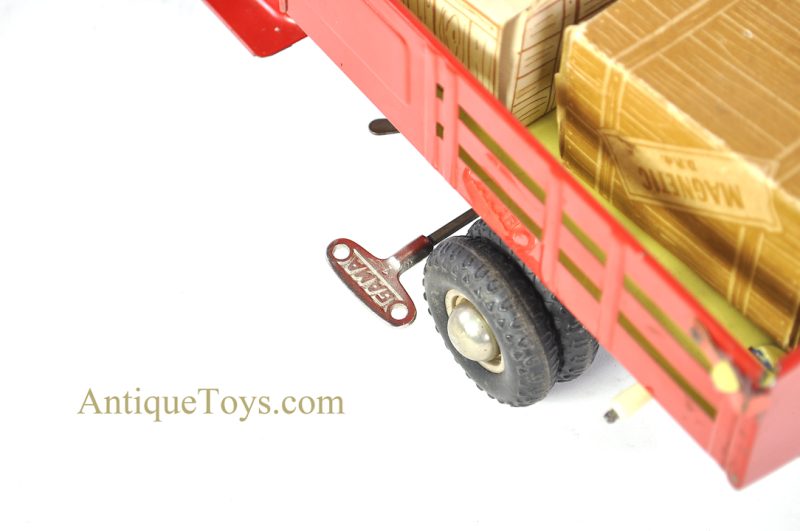 Gama Toys Tin Lithographed Windup 255 Stake Delivery Truck in Box German Toy for Sale <FONT COLOR="ff000 ">*SOLD*</font> - Image 8