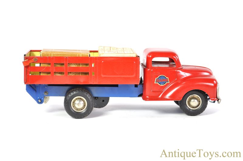 Gama Toys Tin Lithographed Windup 255 Stake Delivery Truck in Box German Toy for Sale <FONT COLOR="ff000 ">*SOLD*</font> - Image 2