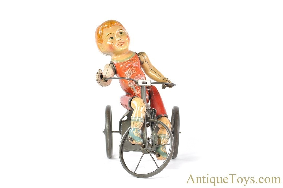 Marx Tin Lithographed Windup No. 3500 "Wonder Cyclist" for Sale <FONT COLOR="ff000 ">*SOLD*</font> - Image 2