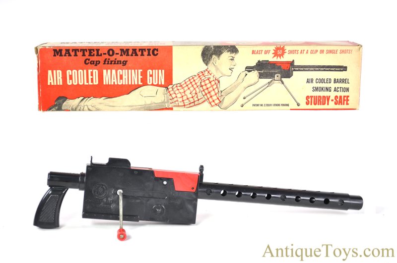 Mattel, Inc. "Mattel-O-Matic" Cap Firing Air Cooled Machine Gun in Box for Sale