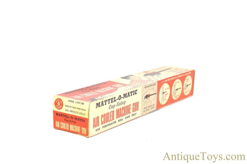 Mattel, Inc. "Mattel-O-Matic" Cap Firing Air Cooled Machine Gun in Box for Sale - Image 9