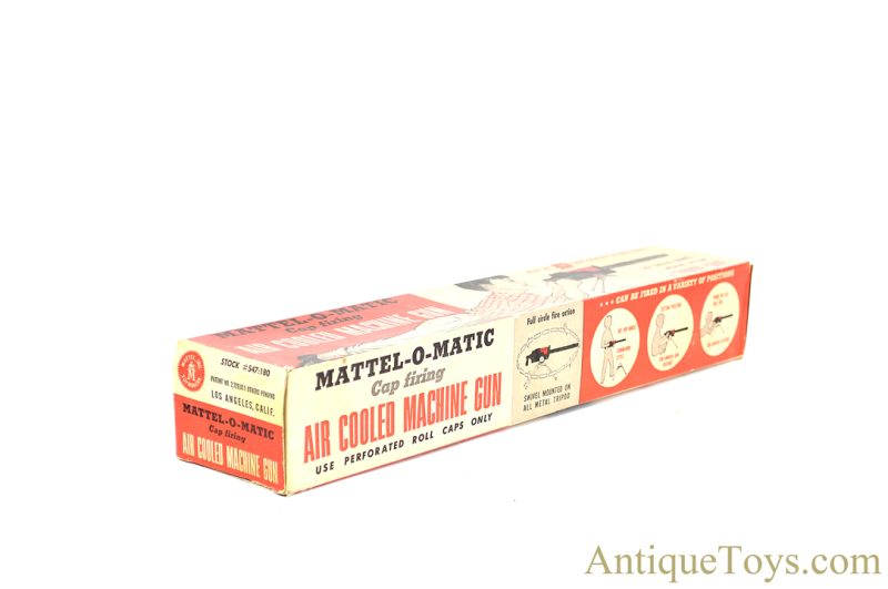 Mattel, Inc. "Mattel-O-Matic" Cap Firing Air Cooled Machine Gun in Box for Sale - Image 10