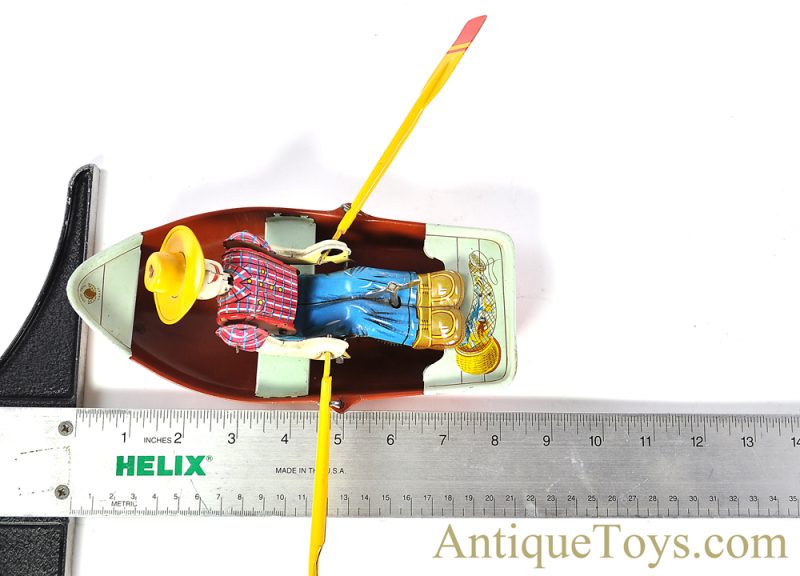 Momoya Shoten Tin Lithographed Windup Man Rowing Boat Set Japanese Chinese Toys <FONT COLOR="ff000 ">*SOLD*</font> - Image 8