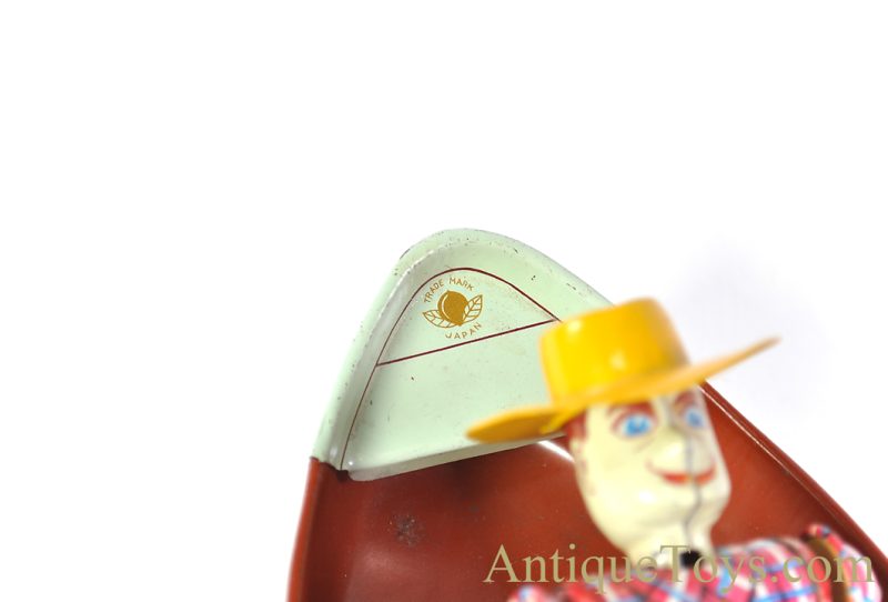 Momoya Shoten Tin Lithographed Windup Man Rowing Boat Set Japanese Chinese Toys <FONT COLOR="ff000 ">*SOLD*</font> - Image 7