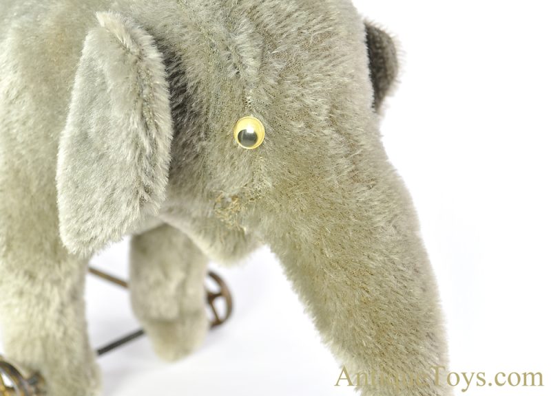 Steiff Stuffed Mohair Elephant on Wheels Pull Toy <FONT COLOR="ff000 ">*SOLD*</font> - Image 8