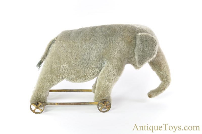 Steiff Stuffed Mohair Elephant on Wheels Pull Toy <FONT COLOR="ff000 ">*SOLD*</font> - Image 2