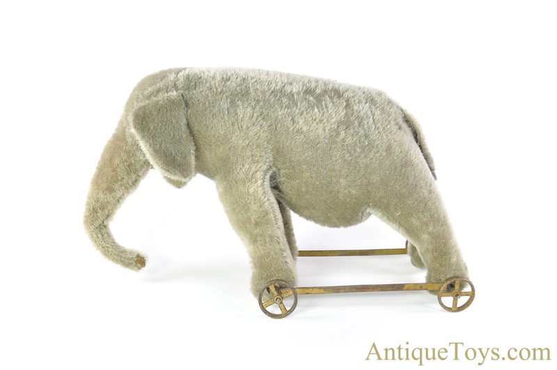 Steiff Stuffed Mohair Elephant on Wheels Pull Toy <FONT COLOR="ff000 ">*SOLD*</font> - Image 3