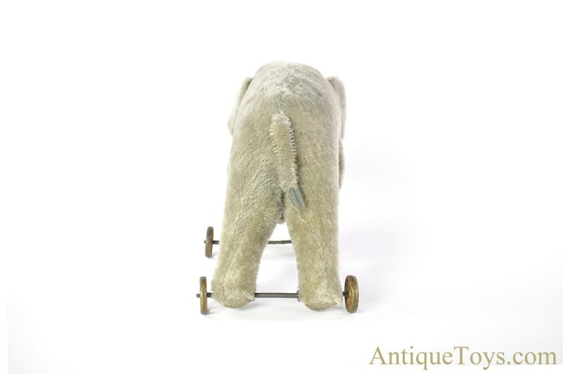 Steiff Stuffed Mohair Elephant on Wheels Pull Toy <FONT COLOR="ff000 ">*SOLD*</font> - Image 5