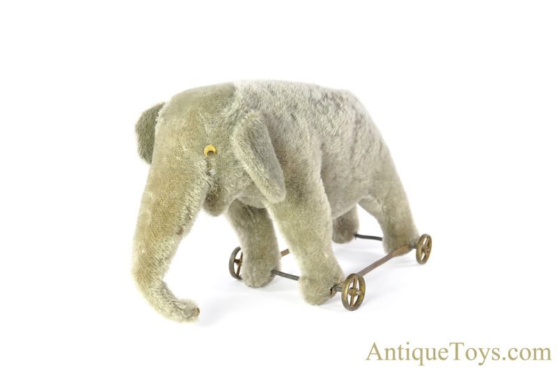 Steiff Stuffed Mohair Elephant on Wheels Pull Toy <FONT COLOR="ff000 ">*SOLD*</font> - Image 7
