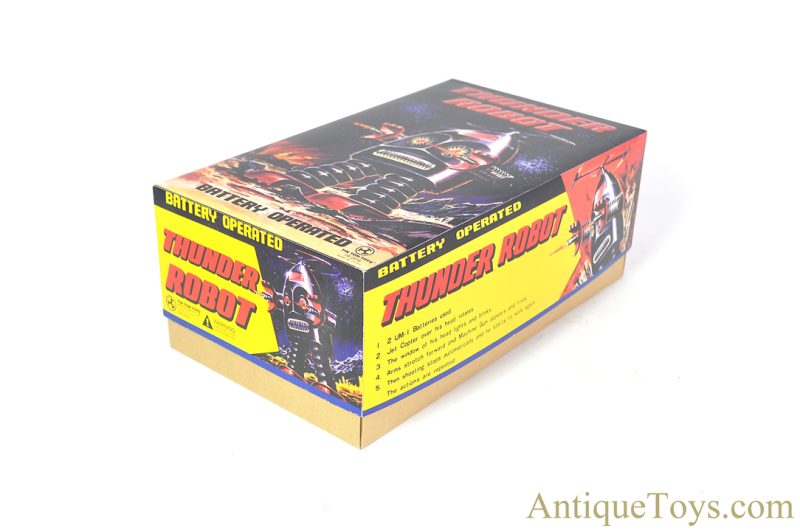 Tin Tom Toys Tin Lithographed Battery Operated Limited Edition TR-2015 "Thunder Robot" 467/600 in Box <FONT COLOR="ff000 ">*SOLD*</font> - Image 8