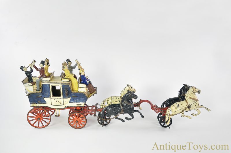 F.W. Carpenter ca. 1880's Cast Iron No. 555 "Tally-Ho Coach" Horse Drawn Wagon <FONT COLOR="ff000 ">*SOLD*</font> - Image 2
