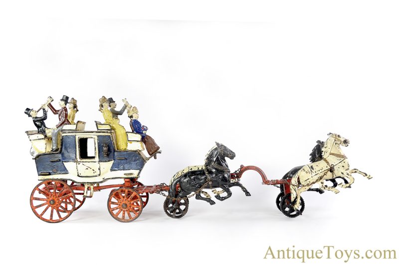 F.W. Carpenter ca. 1880's Cast Iron No. 555 "Tally-Ho Coach" Horse Drawn Wagon <FONT COLOR="ff000 ">*SOLD*</font>