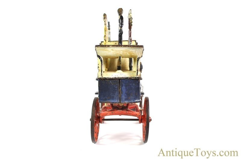 F.W. Carpenter ca. 1880's Cast Iron No. 555 "Tally-Ho Coach" Horse Drawn Wagon <FONT COLOR="ff000 ">*SOLD*</font> - Image 9