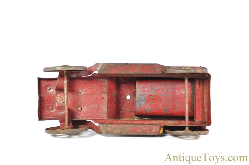 D.P. Clark & Co. Early 1900's Pressed Steel Wood Hand-Painted Dayton Hillclimber White Flyer Vehicle <FONT COLOR="ff000 ">*SOLD*</font> - Image 4