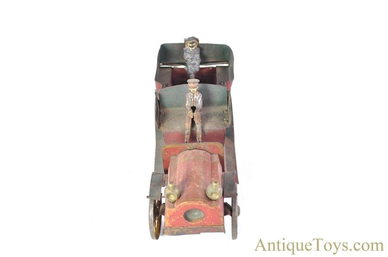D.P. Clark & Co. Early 1900's Pressed Steel Wood Hand-Painted Dayton Hillclimber White Flyer Vehicle <FONT COLOR="ff000 ">*SOLD*</font> - Image 7