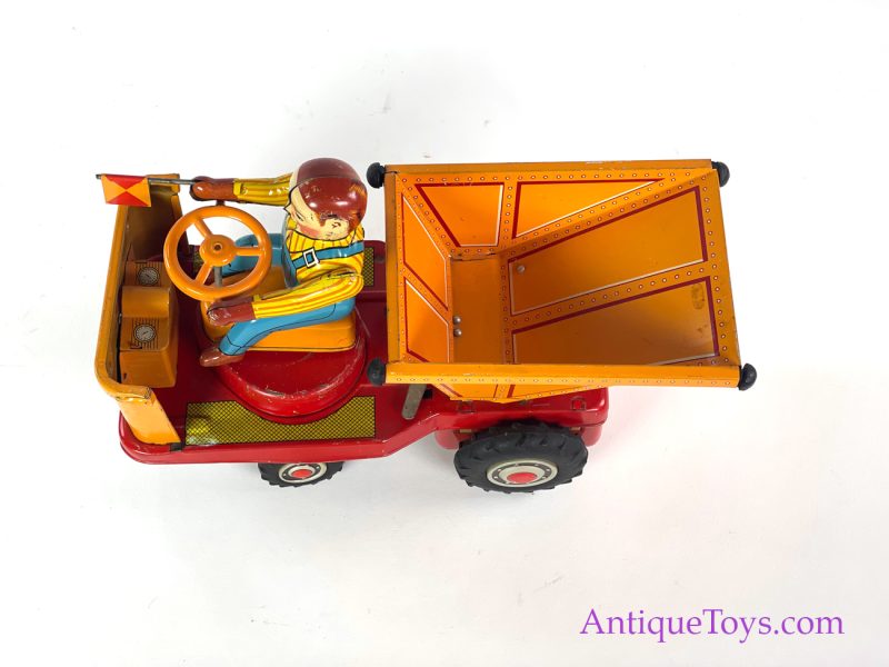 Japanese Tin Lithographed Battery Operated Dump Truck Toy <FONT COLOR="ff000 ">*SOLD*</font> - Image 5