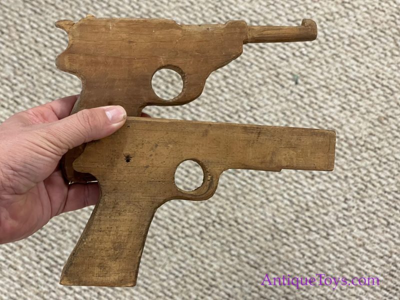 Folk Art Wood Kid Guns "Germans vs GI's", WW 2 for Sale - Image 9