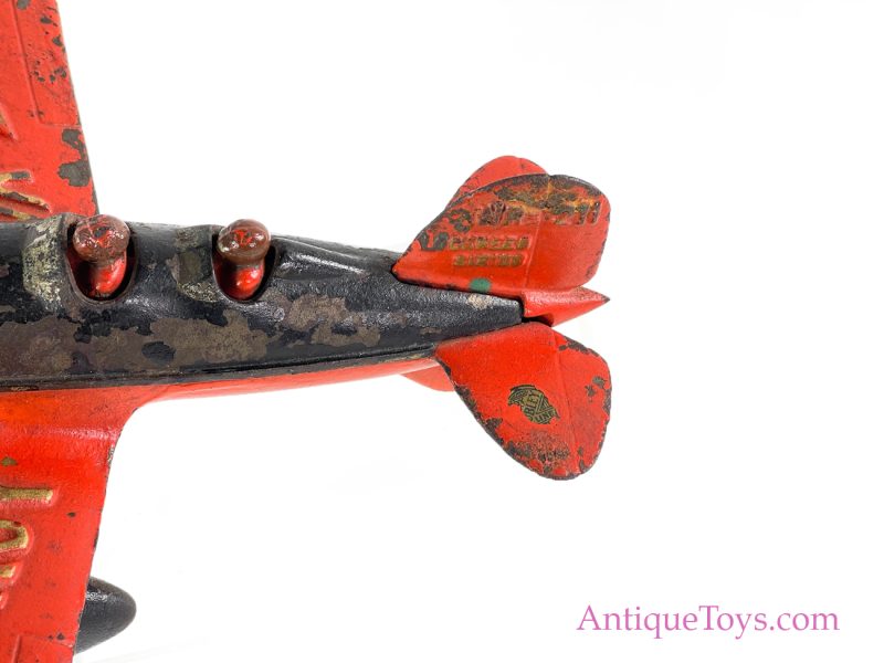 Hubley Cast Iron "Lindy" Lockheed Sirius Airplane <FONT COLOR="ff000 ">*SOLD*</font> - Image 12