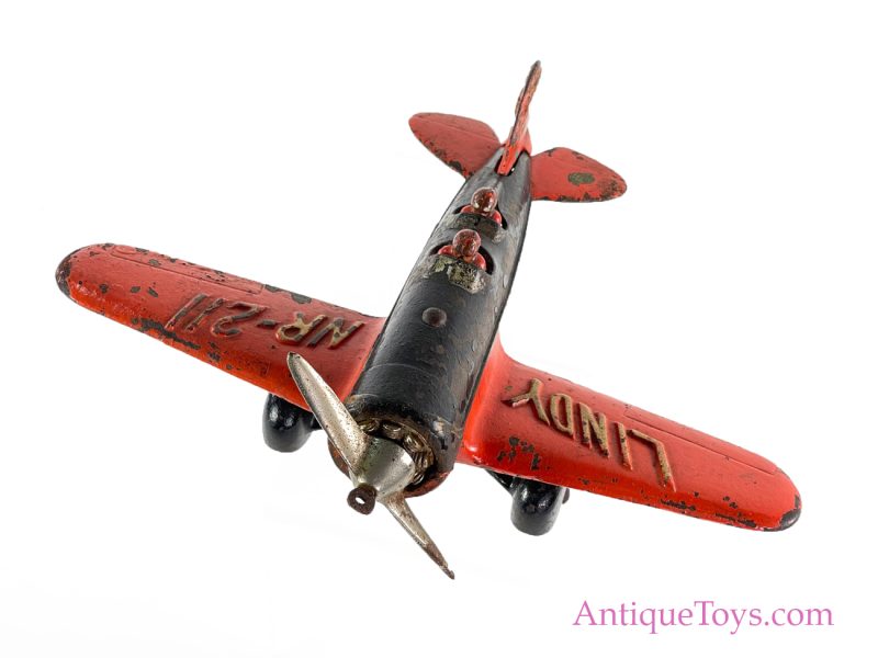 Hubley Cast Iron "Lindy" Lockheed Sirius Airplane <FONT COLOR="ff000 ">*SOLD*</font> - Image 9