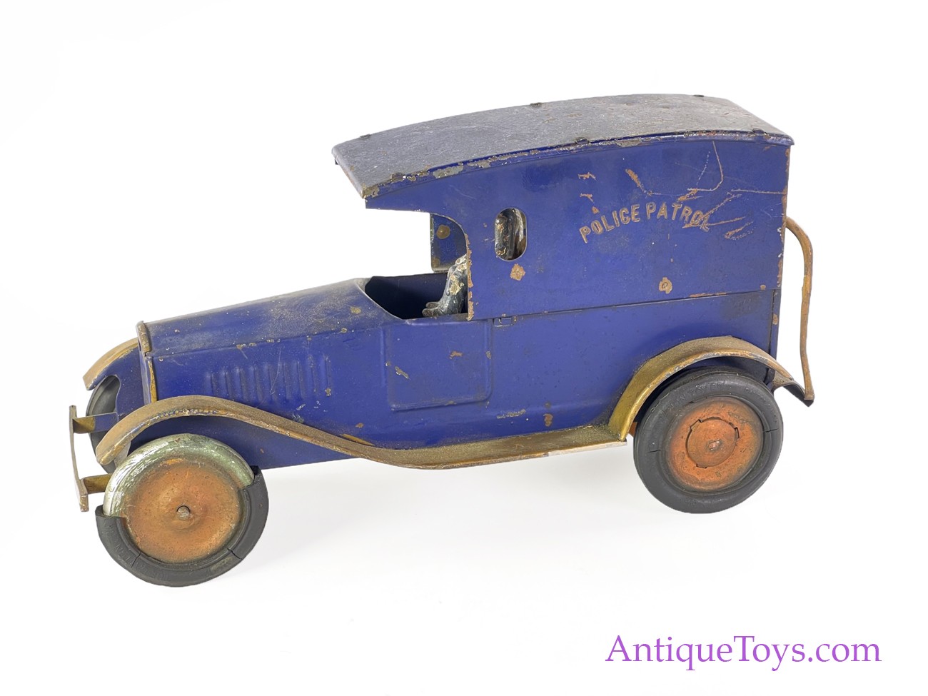 Dayton Friction Toy Works Pressed Steel Police Patrol Truck for Sale