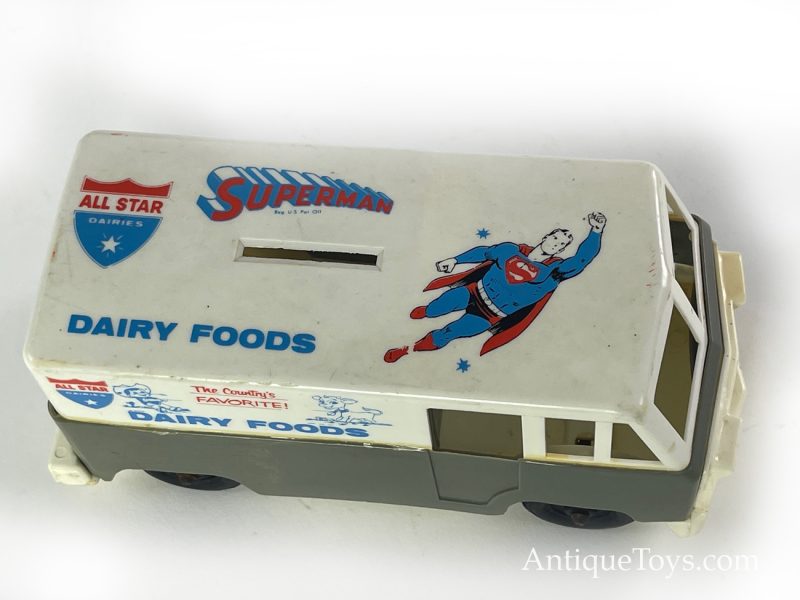 Como All Star Dairies Vintage Superman Bus Bank <FONT COLOR="ff000 ">*SOLD*</font> - Image 5
