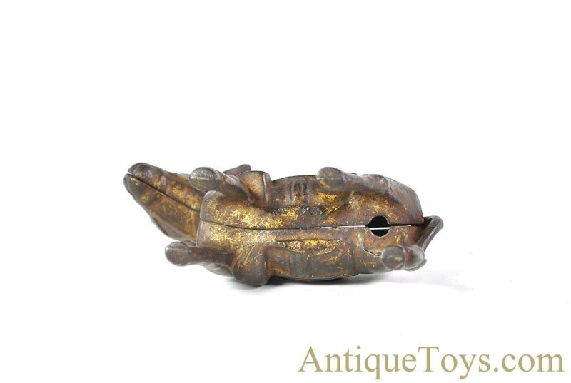 Arcade ca. 1912-1932 Cast Iron Gold Small Donkey Penny Coin Still Bank <FONT COLOR="ff000 ">*SOLD*</font> - Image 4