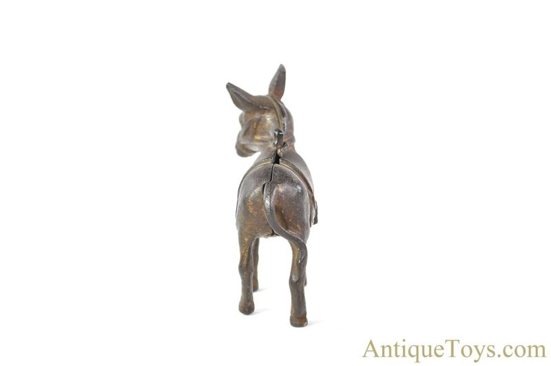 Arcade ca. 1912-1932 Cast Iron Gold Small Donkey Penny Coin Still Bank <FONT COLOR="ff000 ">*SOLD*</font> - Image 6