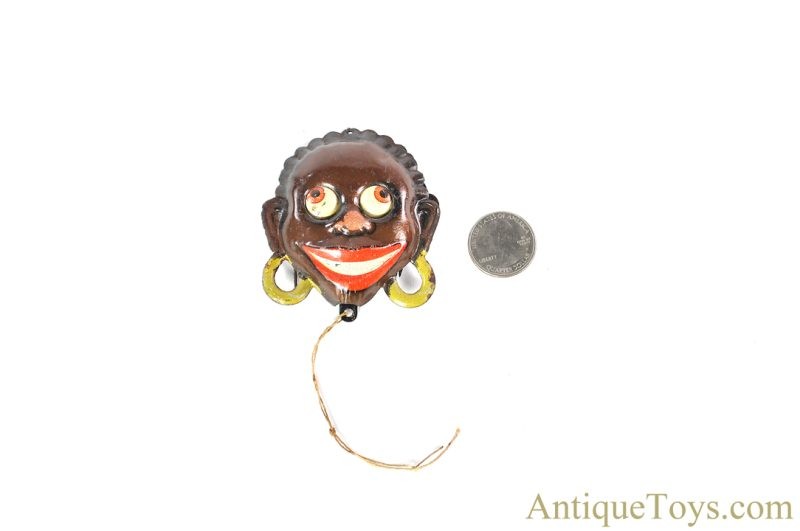 German Tin Lithographed "Google-Eye African" Black Americana Jacket Pin Brooch <FONT COLOR="ff000 ">*SOLD*</font> - Image 6
