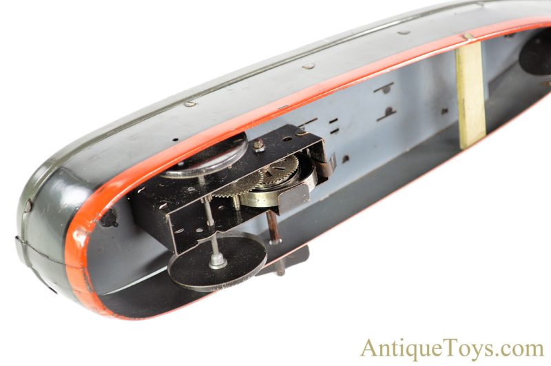 J.L. Hess Tin Lithographed Windup Gunboat German Toy Ship <FONT COLOR="ff000 ">*SOLD*</font> - Image 6