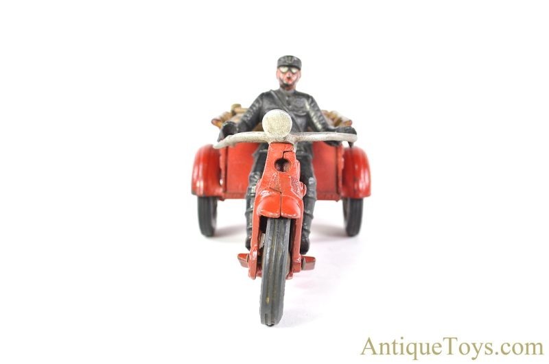 Hubley ca. 1925 Cast Iron "Crash Car" Indian Motorcycle <FONT COLOR="ff000 ">*SOLD*</font> - Image 5