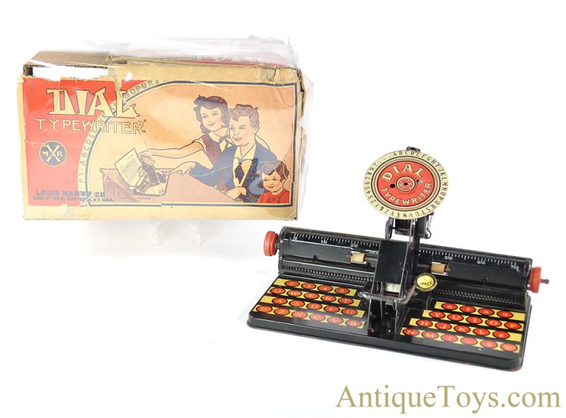 Marx Tin Lithographed No. 1000 "Dial Typewriter" with Box <FONT COLOR="ff000 ">*SOLD*</font> - Image 11