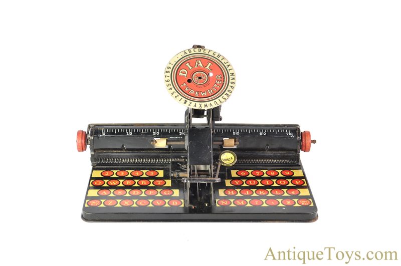 Marx Tin Lithographed No. 1000 "Dial Typewriter" with Box <FONT COLOR="ff000 ">*SOLD*</font> - Image 2