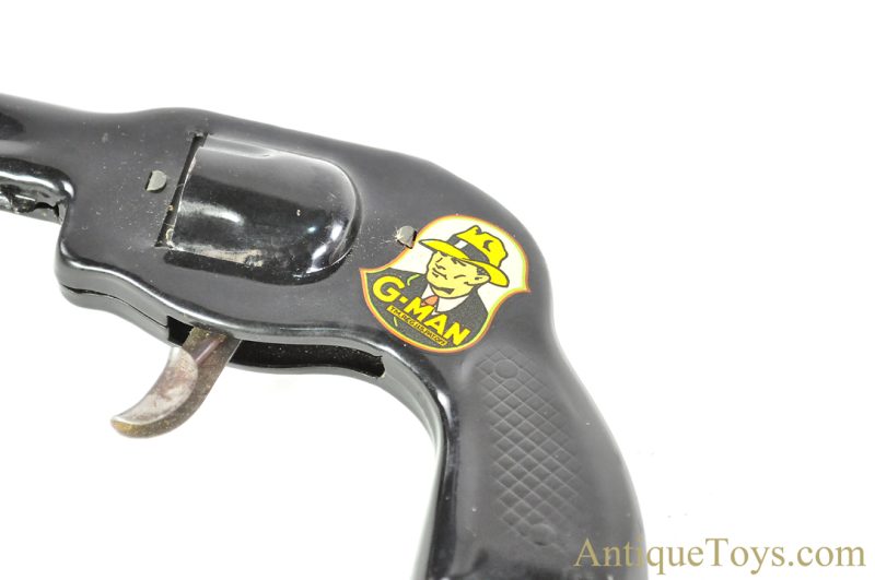 Marx Pressed Steel Lithographed "Sparkling Pop Pistol" Dick Tracy G-Man Gun in Box <FONT COLOR="ff000 ">*SOLD*</font> - Image 4