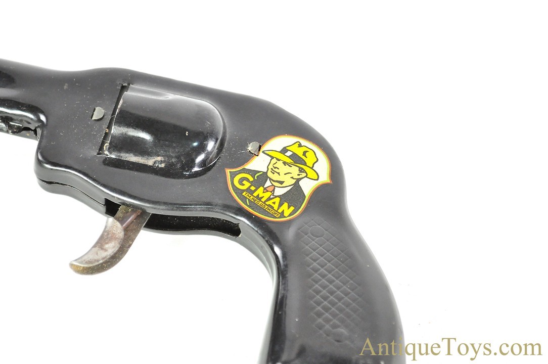 Marx Pressed Steel Lithographed “Sparkling Pop Pistol” Dick