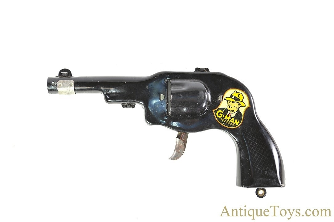 Marx Pressed Steel Lithographed “Sparkling Pop Pistol” Dick