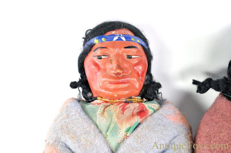 Mary McAboy Skookum Doll 14" Native American Indian Couple Set <FONT COLOR="ff000 ">*SOLD*</font> - Image 4
