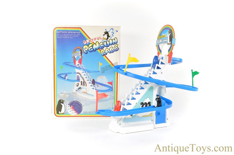 TPS Toplay, Ltd./Dah Yang (DY) Plastic Battery Operated "Playful Penguin Race" in Box <FONT COLOR="ff000 ">*SOLD*</font>