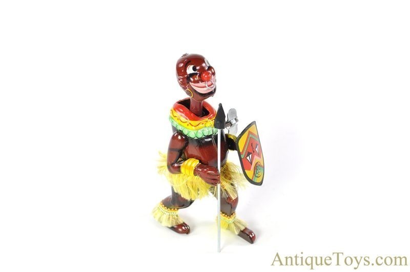 TPS Toplay, Ltd. Tin Lithographed Windup "Pango-Pango Mechanical African Dancer" Black Americana in Box <FONT COLOR="ff000 ">*SOLD*</font> - Image 3