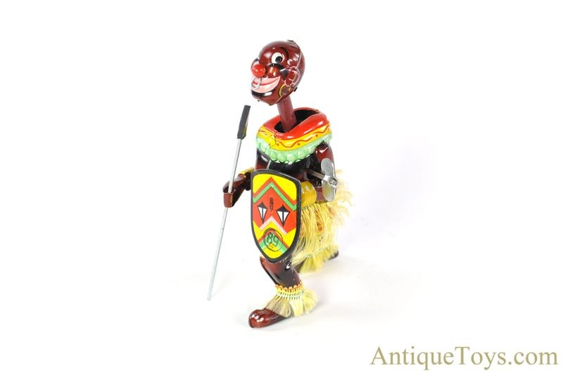 TPS Toplay, Ltd. Tin Lithographed Windup "Pango-Pango Mechanical African Dancer" Black Americana in Box <FONT COLOR="ff000 ">*SOLD*</font> - Image 4